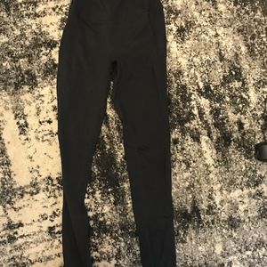 High Waisted Split Legging in Black Onyx